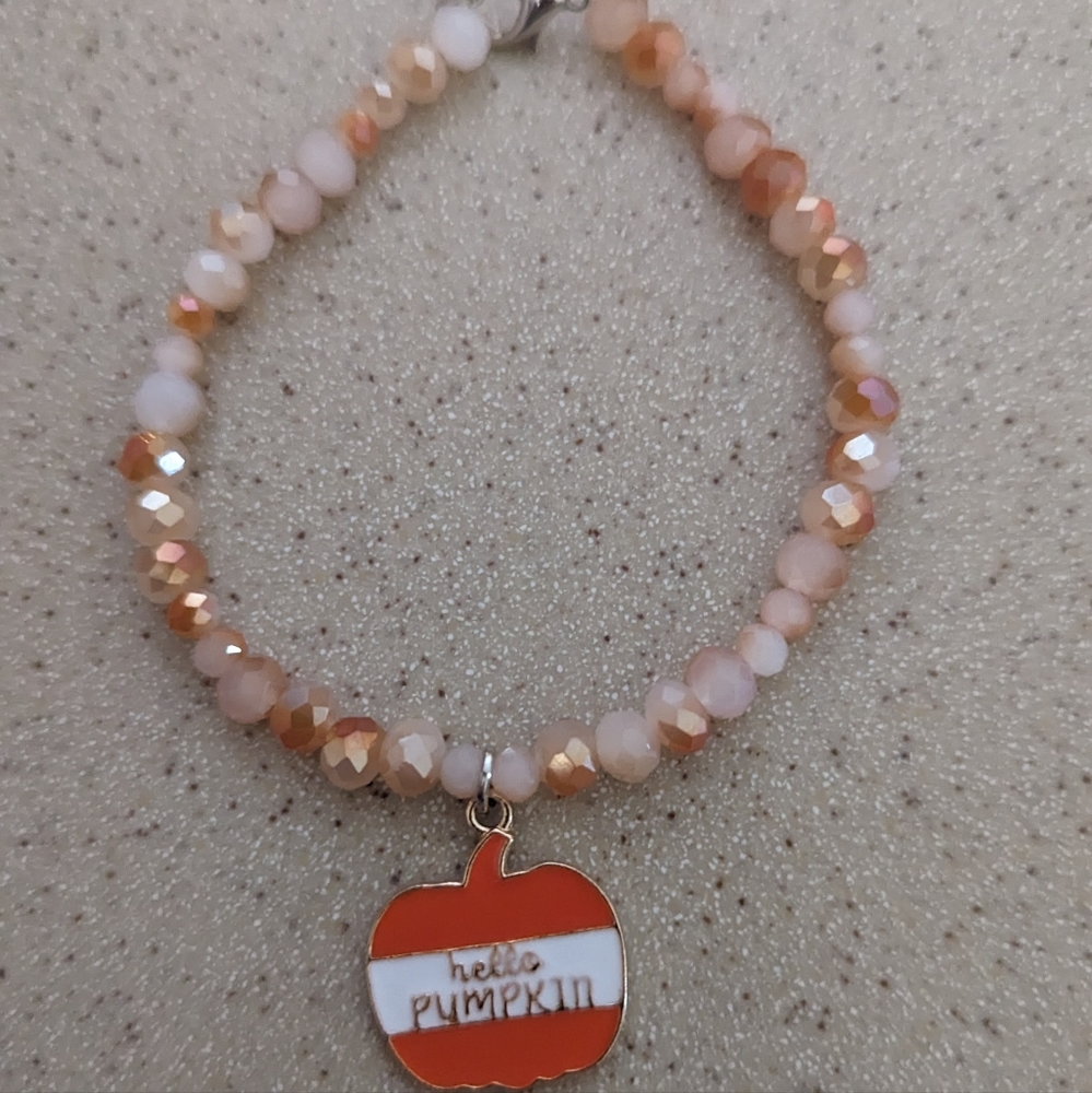 Handmade Hello Pumpkin Fall Bracelet